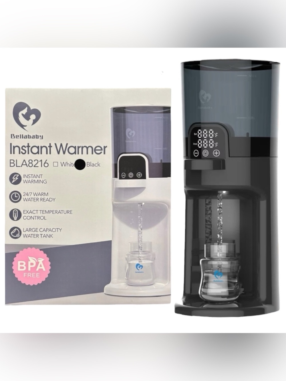 NWT✨ | Bella Baby | Black Warm Water Dispenser For Baby Bottles